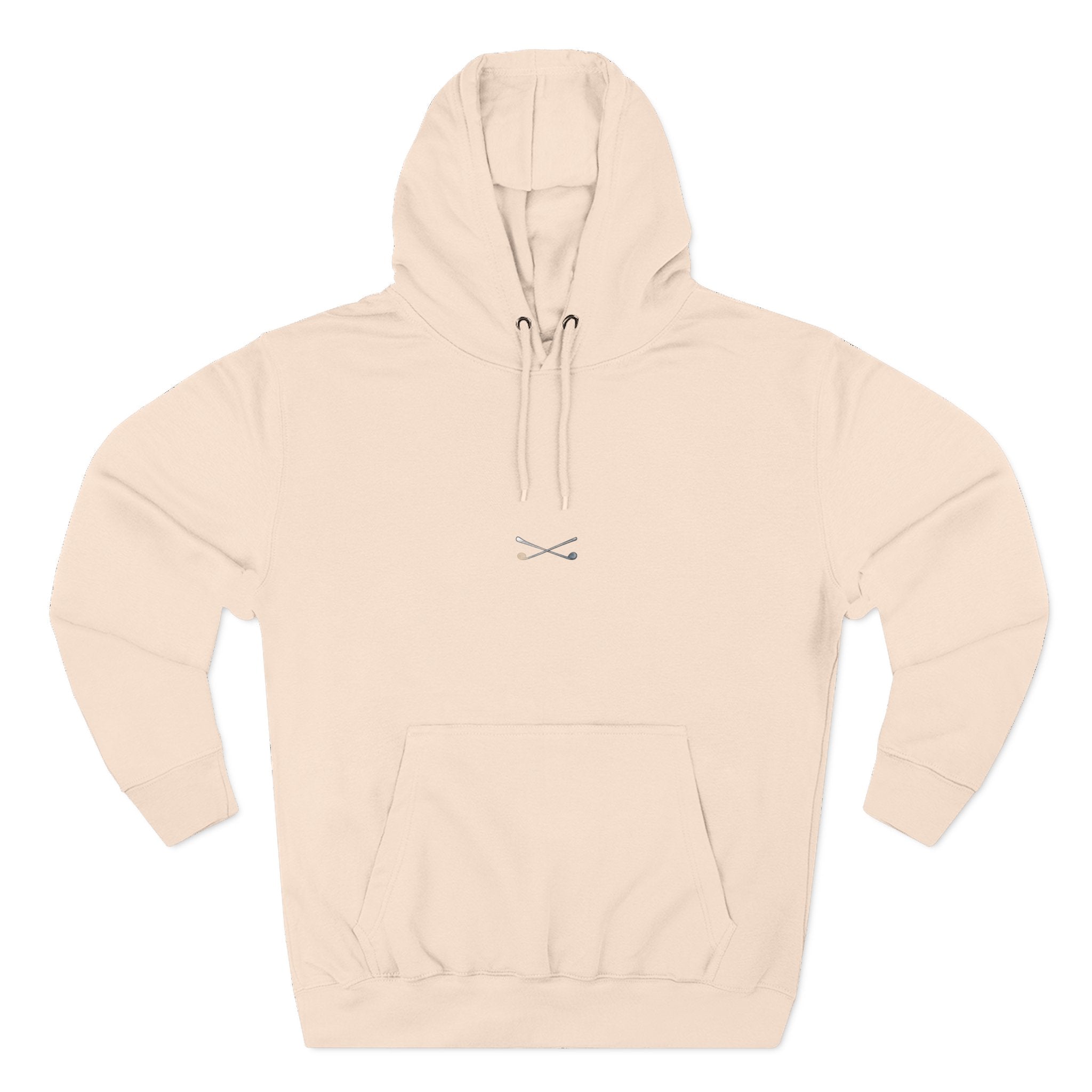 Minimal Cross Fleece Hoodie