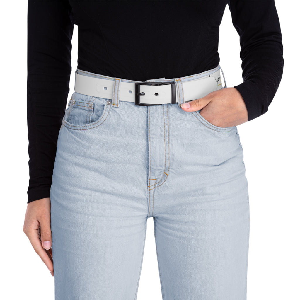 Belt — Minimal White Logo Belt (hoyo19)