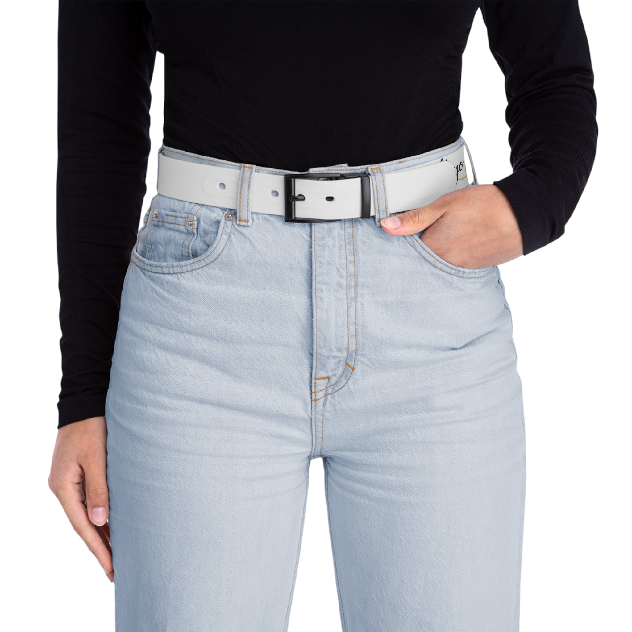 Belt — Minimal White Logo Belt (hoyo19)