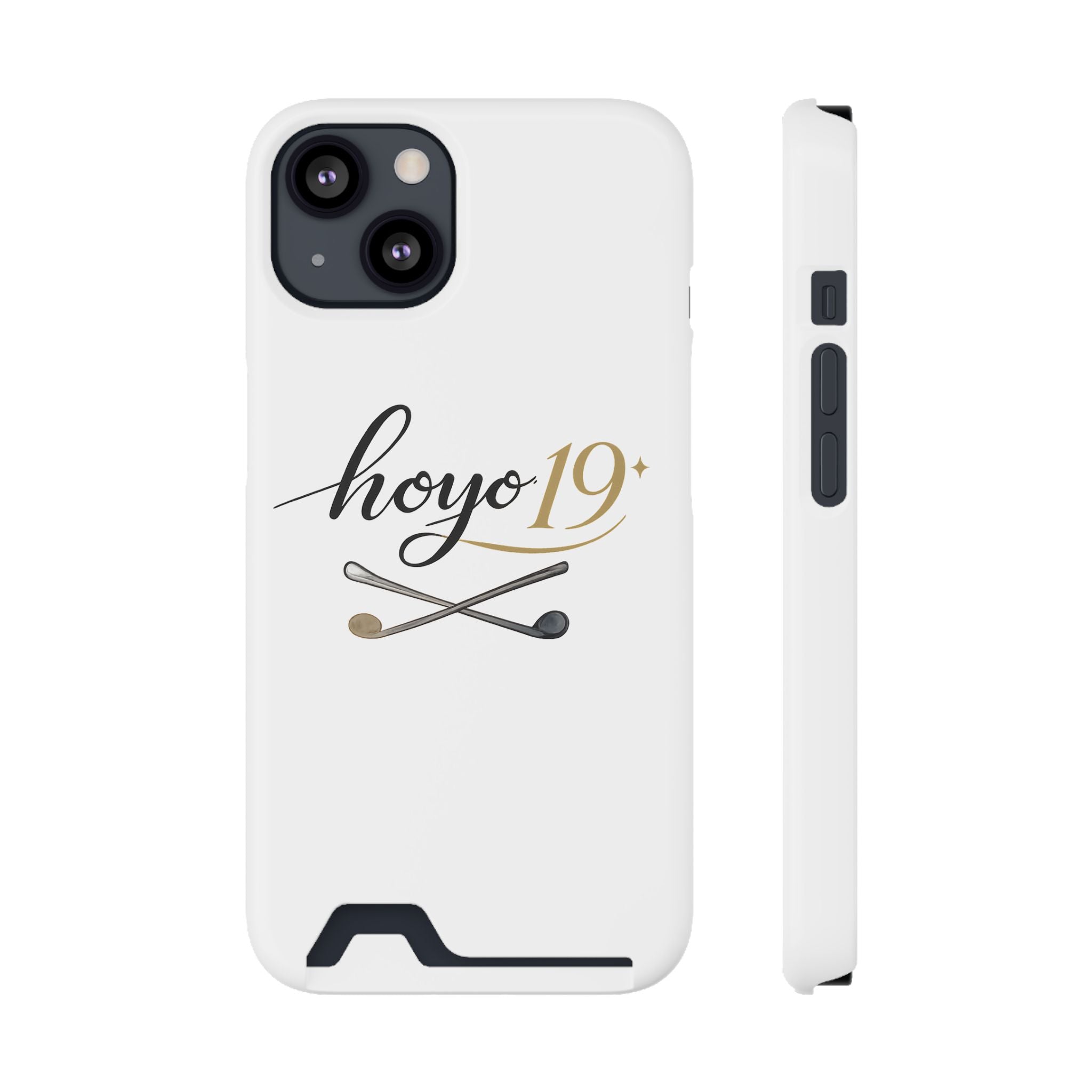 Hoyo 19+ Golf Phone Case with Card Holder — Slim Protective Wallet Case