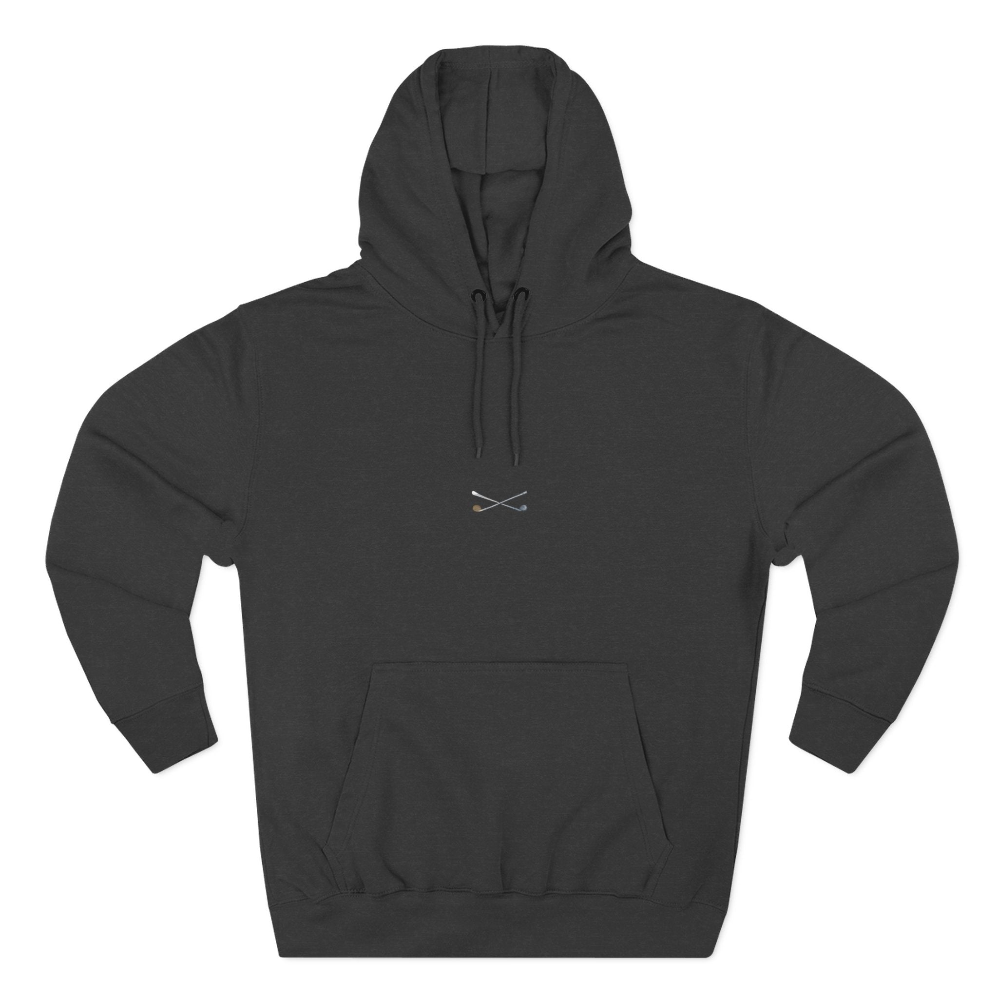 Minimal Cross Fleece Hoodie