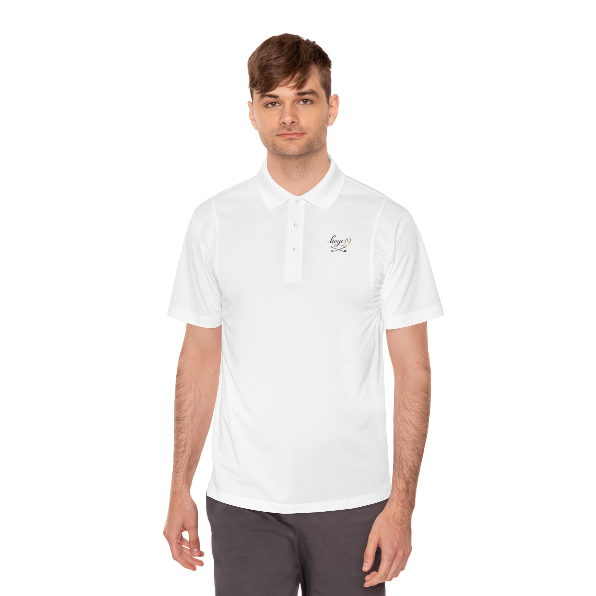Golf Polo Shirt — "Progress Over Perfection" Hoyo 19 Performance Tee
