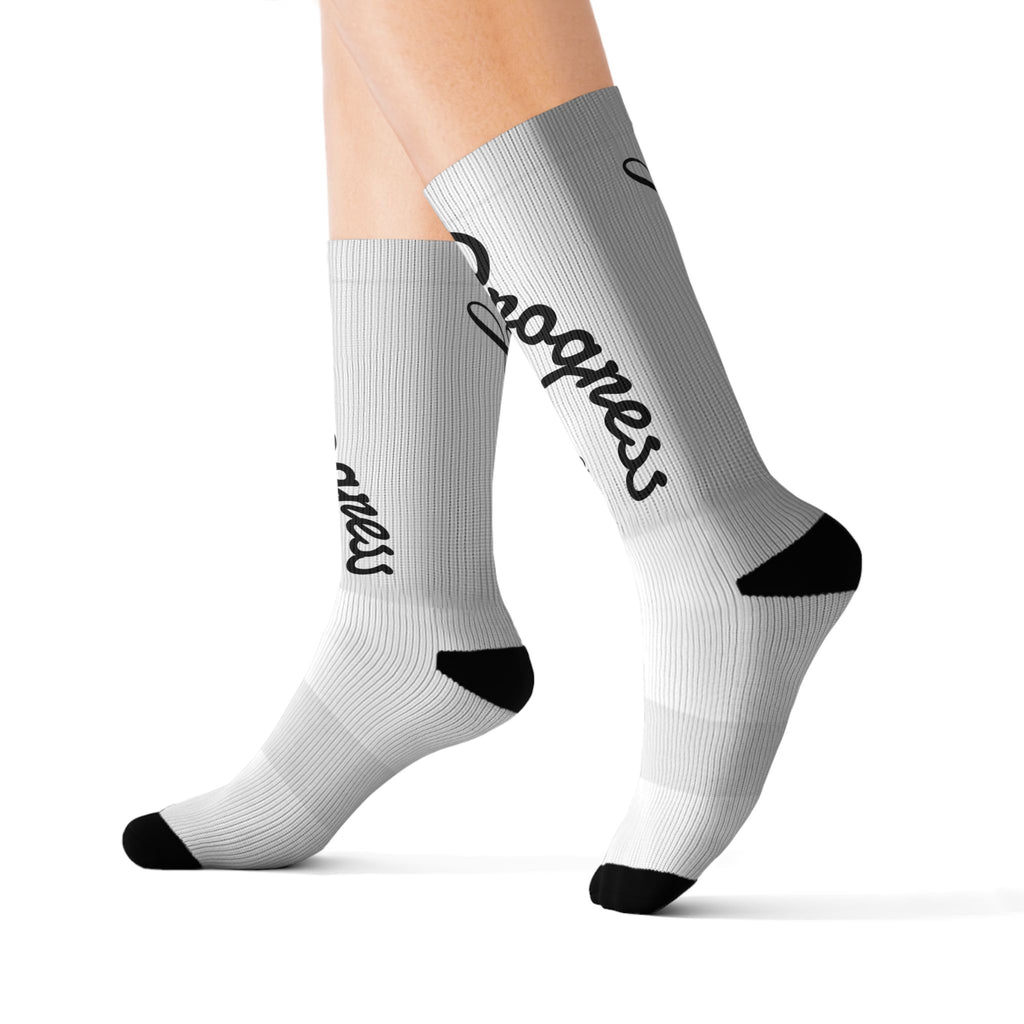 Progress Gym Socks — Motivational Sublimation Athletic Socks