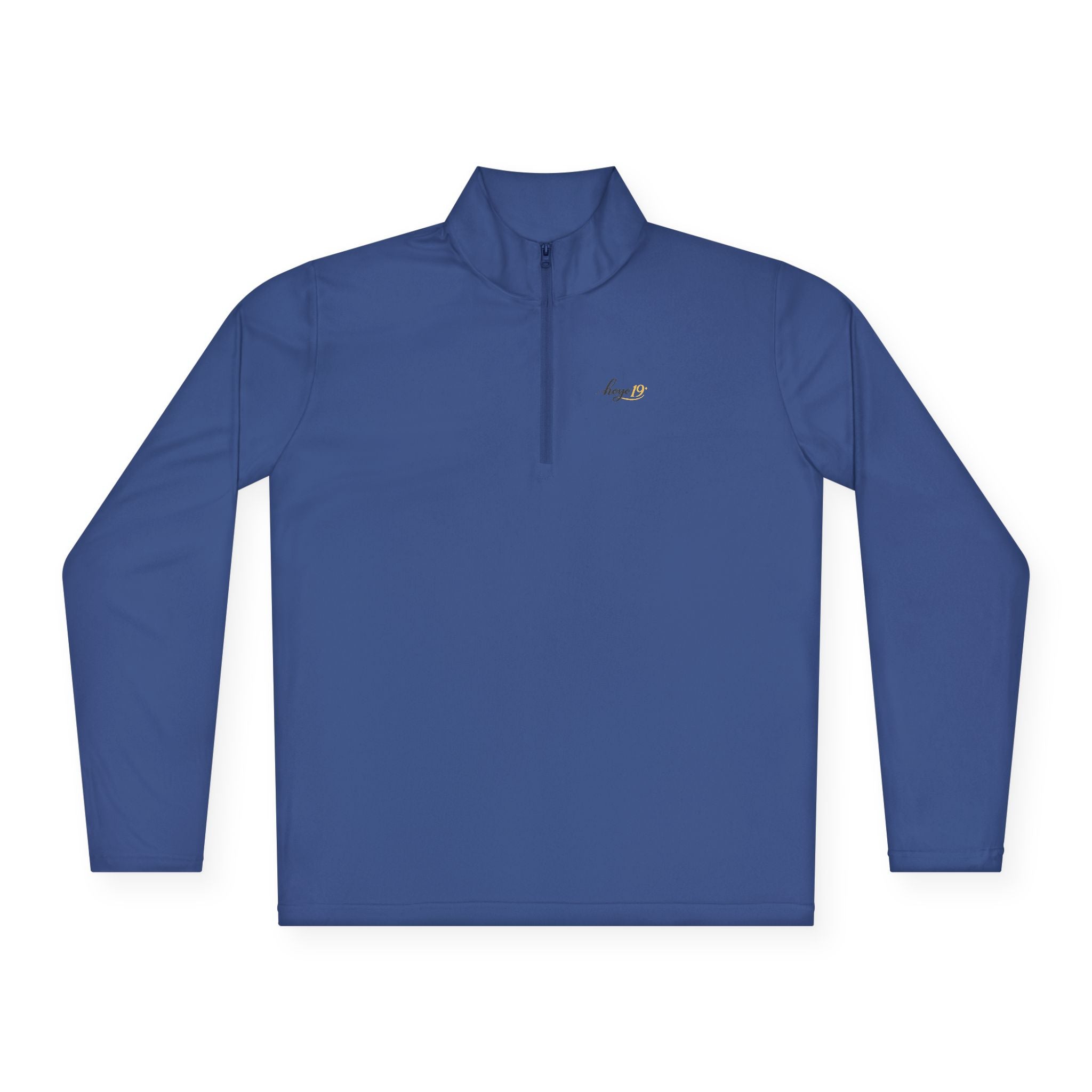 Quarter-Zip Pullover — Minimal Script Logo Chest