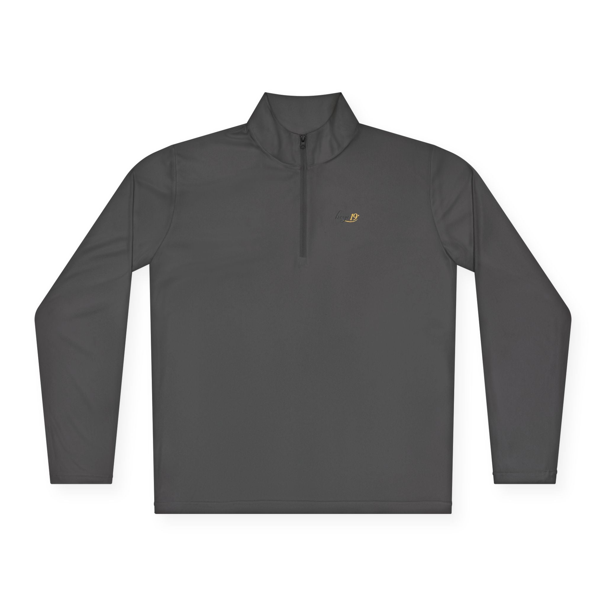 Quarter-Zip Pullover — Minimal Script Logo Chest