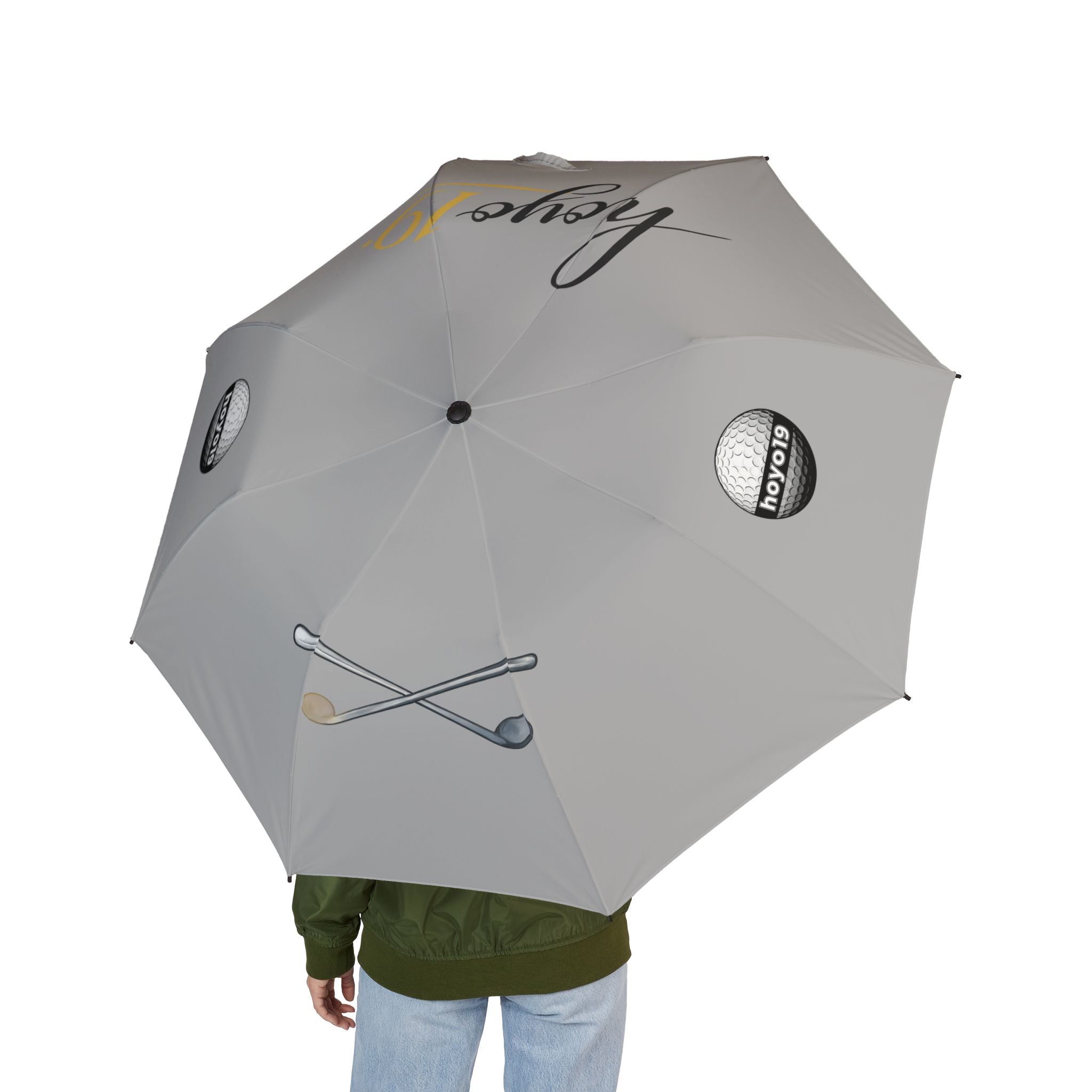 Copy of Golf Logo Foldable Umbrella — Semi-Automatic Travel Rain Umbrella
