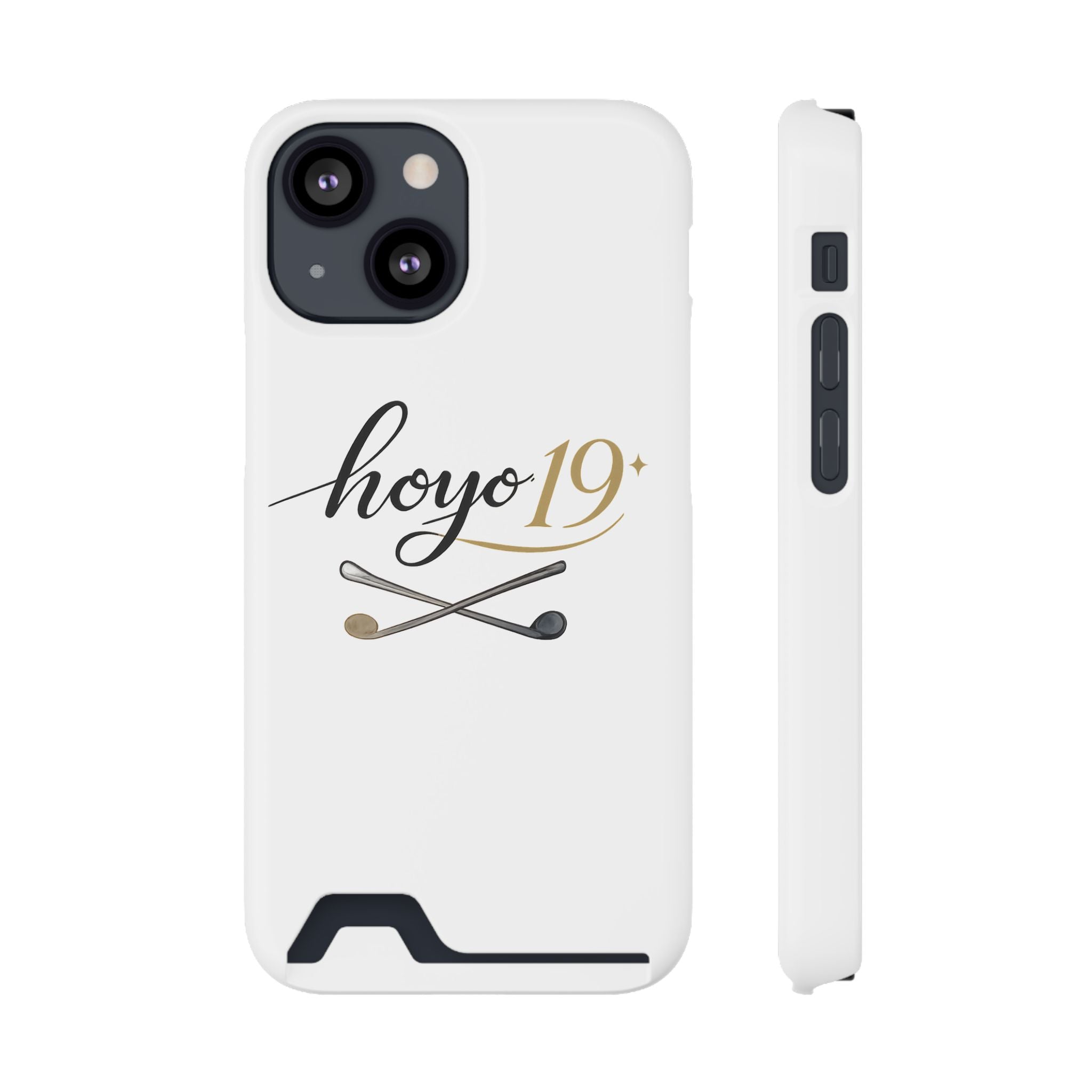 Hoyo 19+ Golf Phone Case with Card Holder — Slim Protective Wallet Case