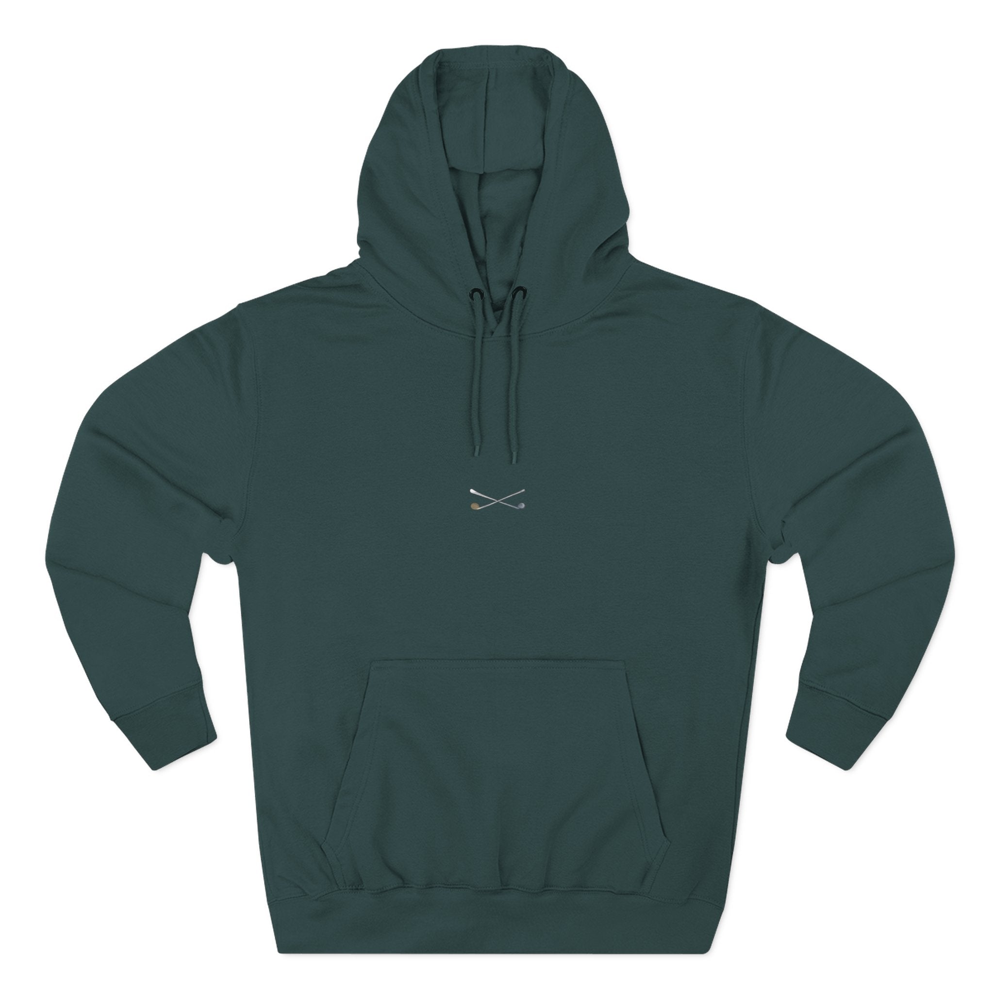 Minimal Cross Fleece Hoodie