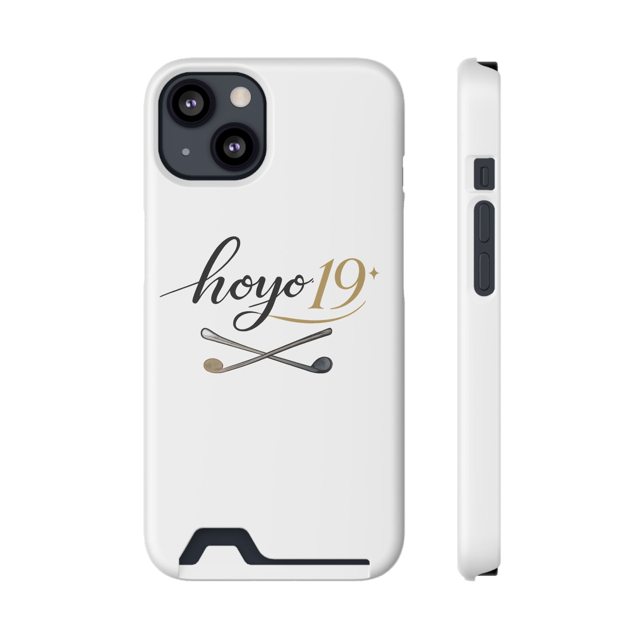 Hoyo 19+ Golf Phone Case with Card Holder — Slim Protective Wallet Case