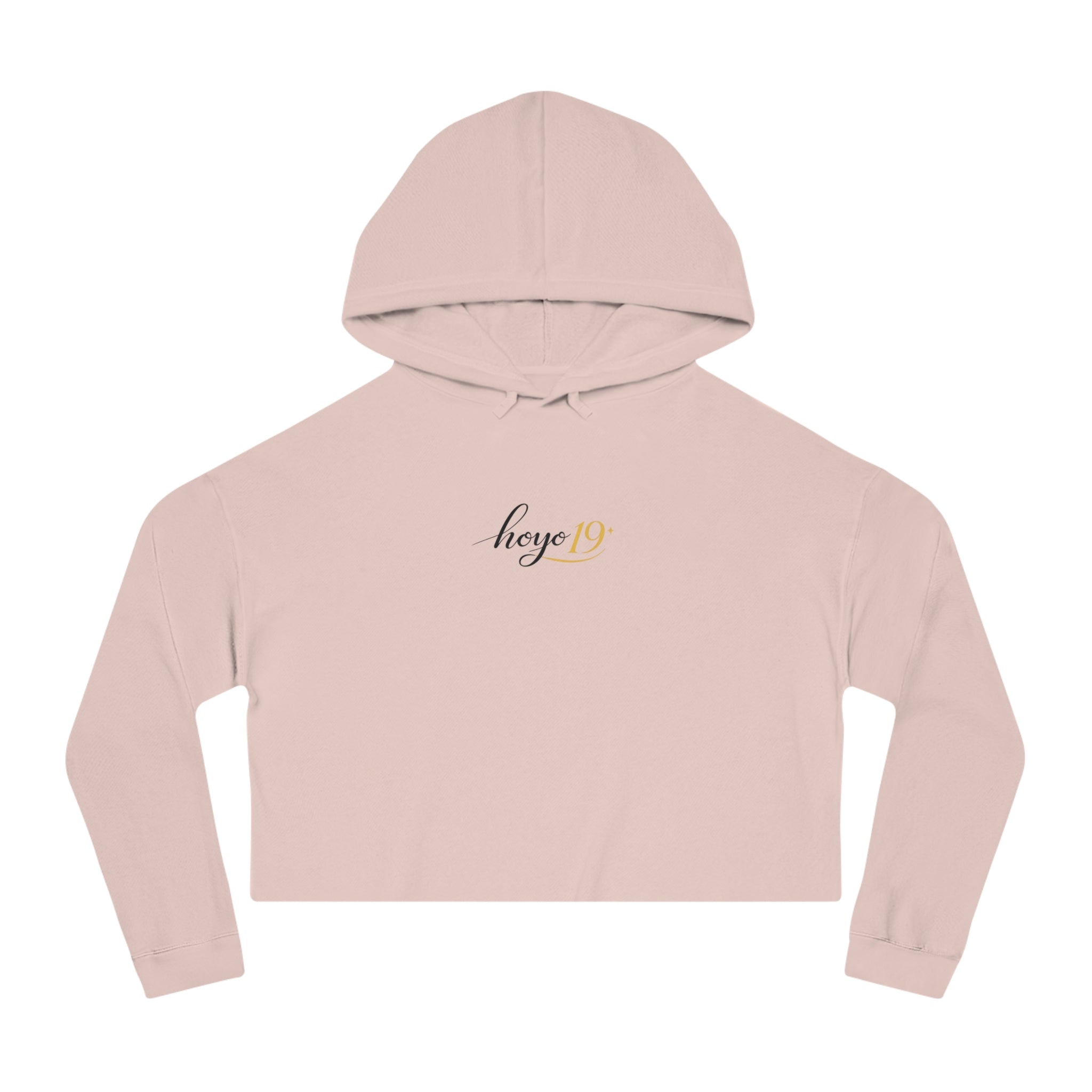 Cropped Hoodie — 'hoye19' Script Logo Women's Cropped Hooded Sweatshirt