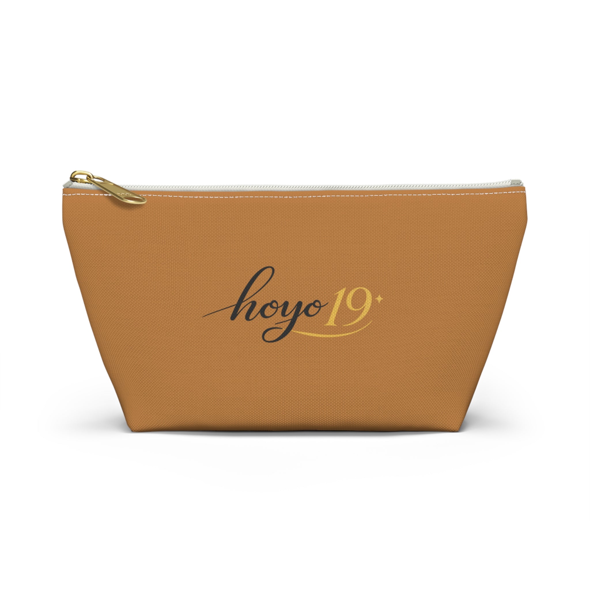 Hoyo 19 Golf Accessory Pouch — T‑Bottom Travel Zip Case with Club Cross Logo