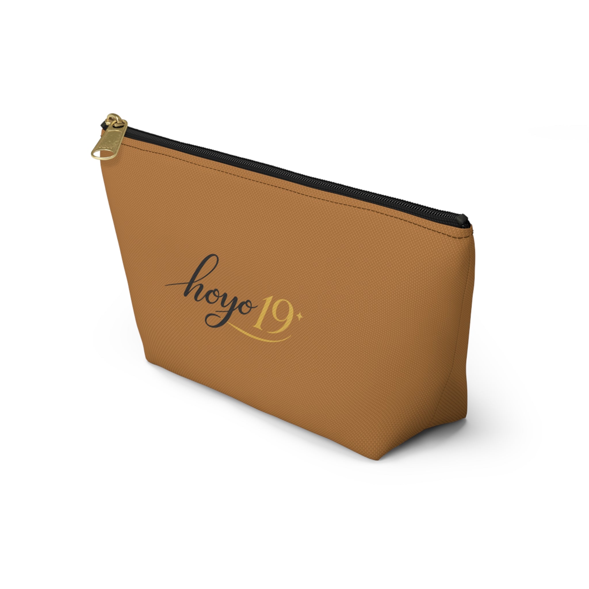 Hoyo 19 Golf Accessory Pouch — T‑Bottom Travel Zip Case with Club Cross Logo