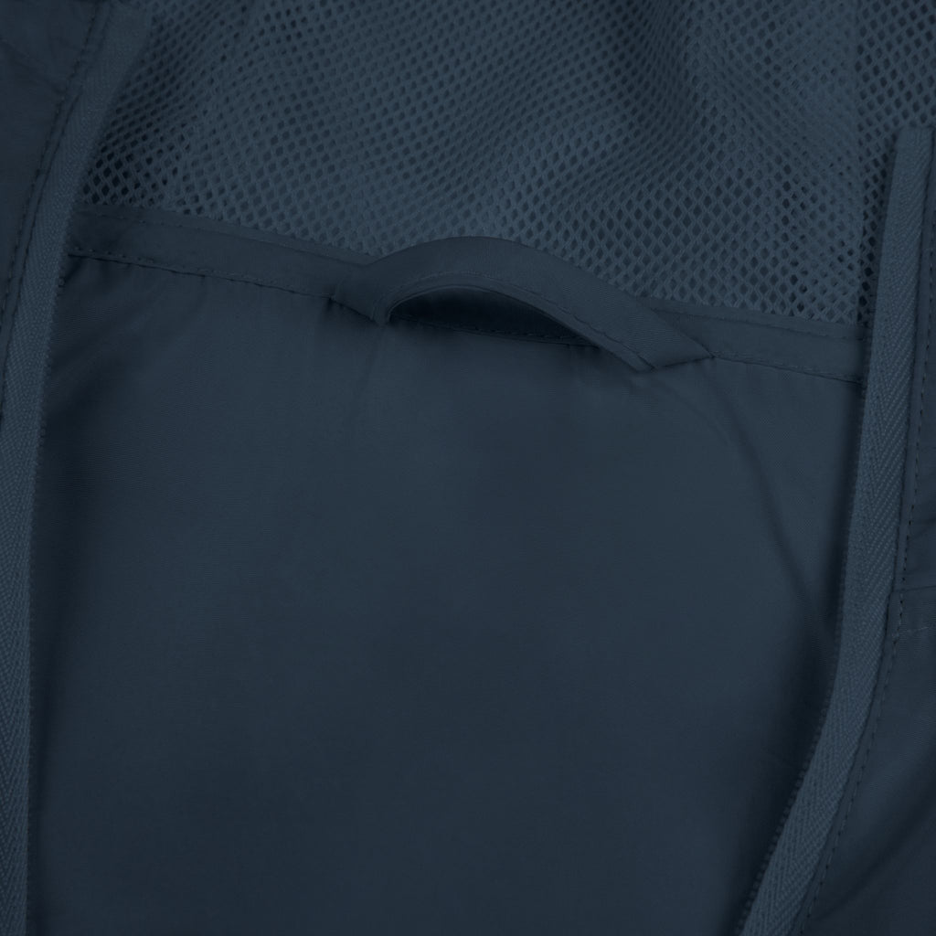 Windbreaker Jacket — Minimal Crossed Arrows White Hooded Windbreaker