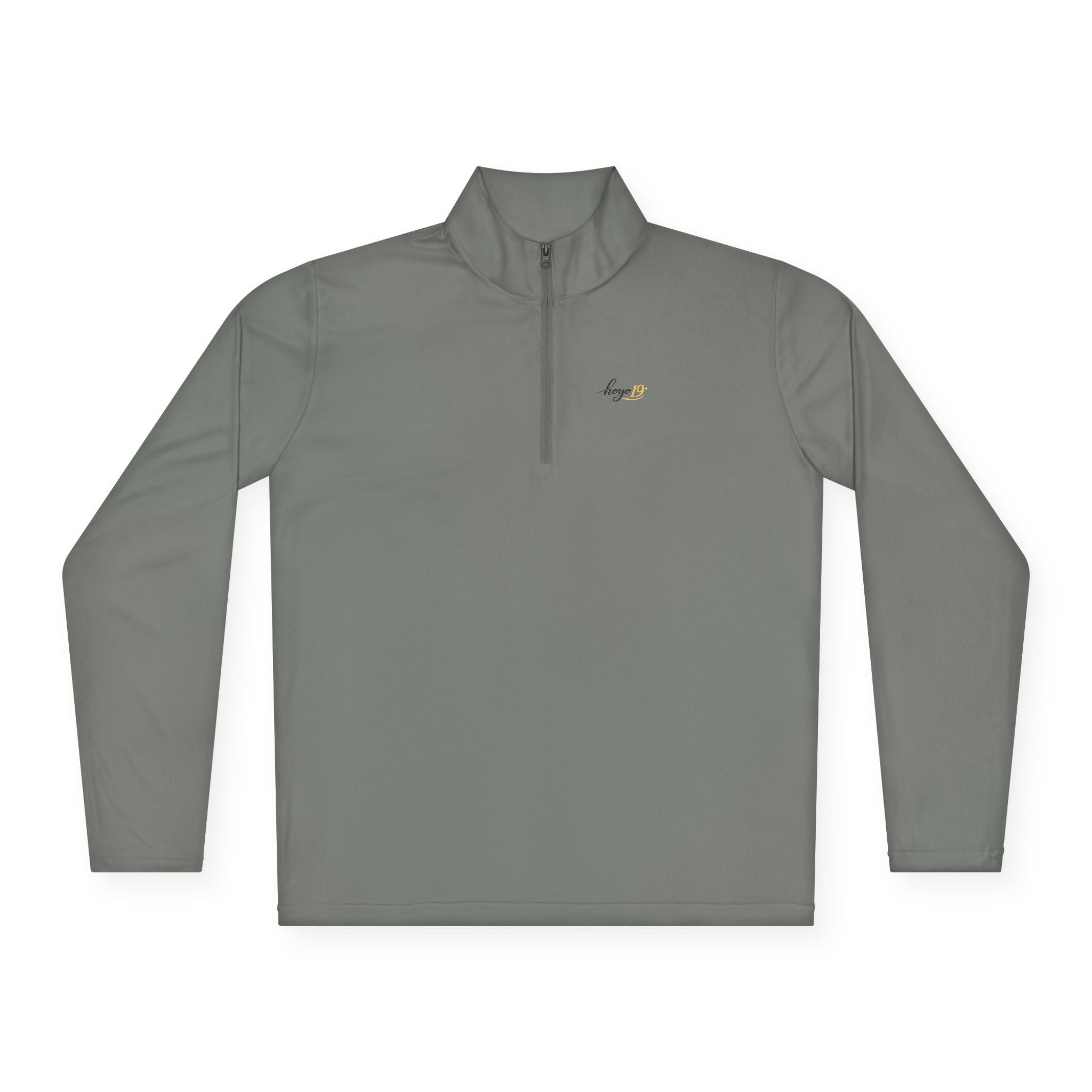 Quarter-Zip Pullover — Minimal Script Logo Chest