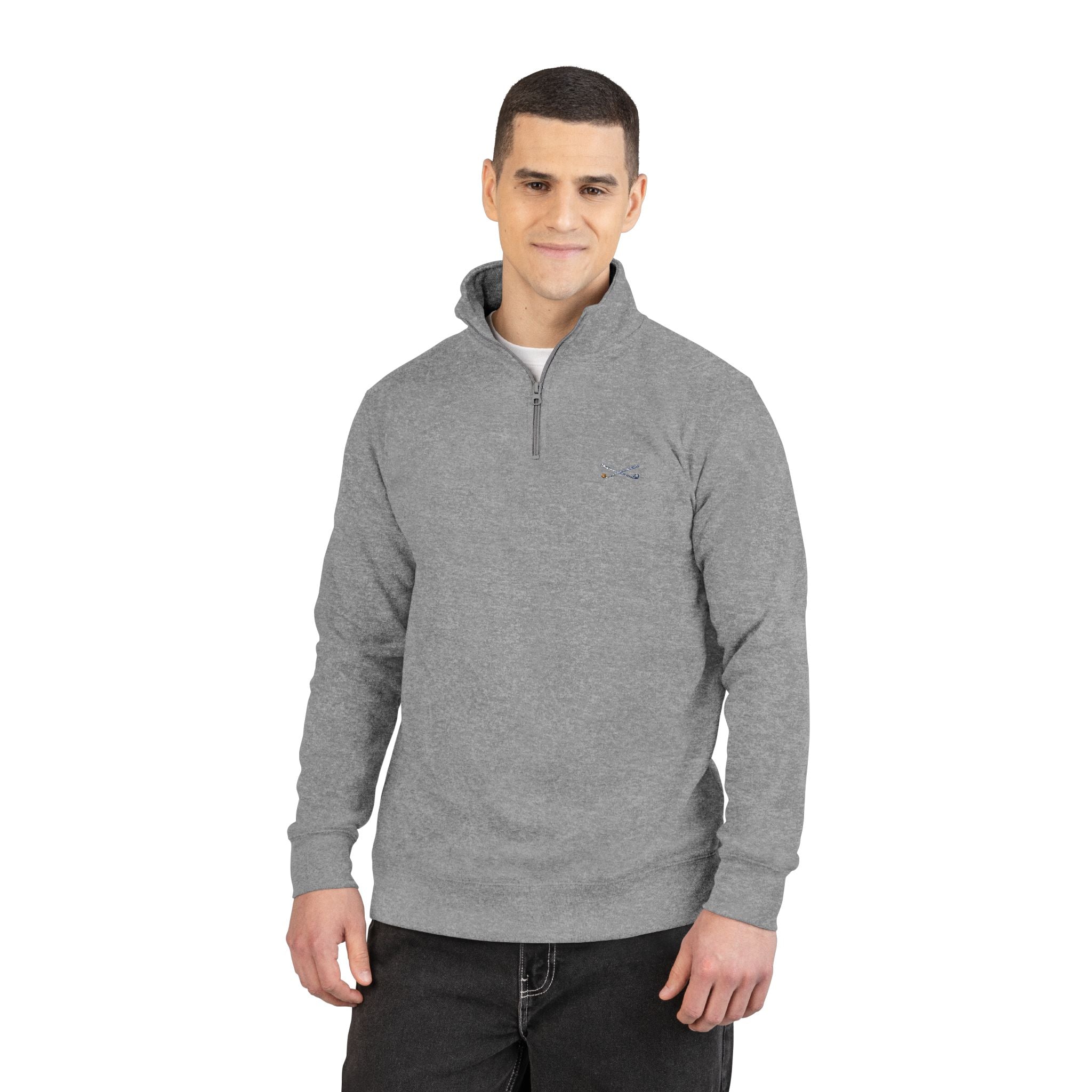 Embroidered Minimal Logo Fleece Pullover