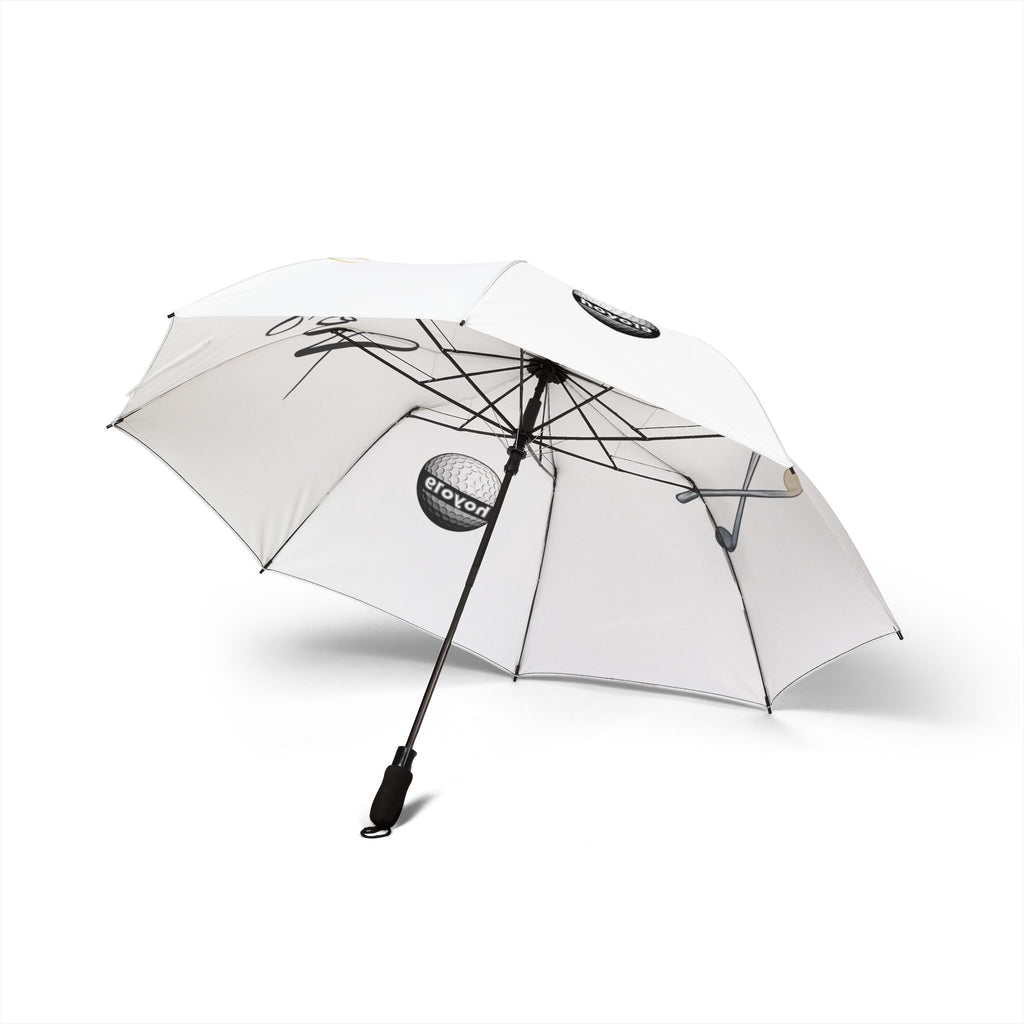 Golf Logo Foldable Umbrella — Semi-Automatic Travel Rain Umbrella