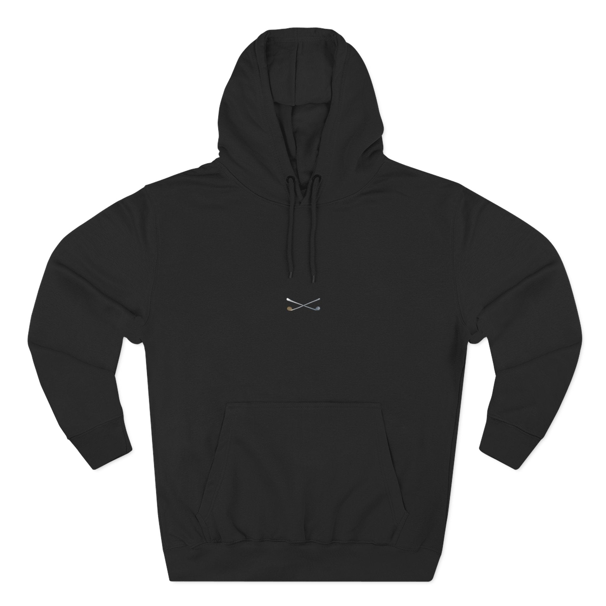 Minimal Cross Fleece Hoodie