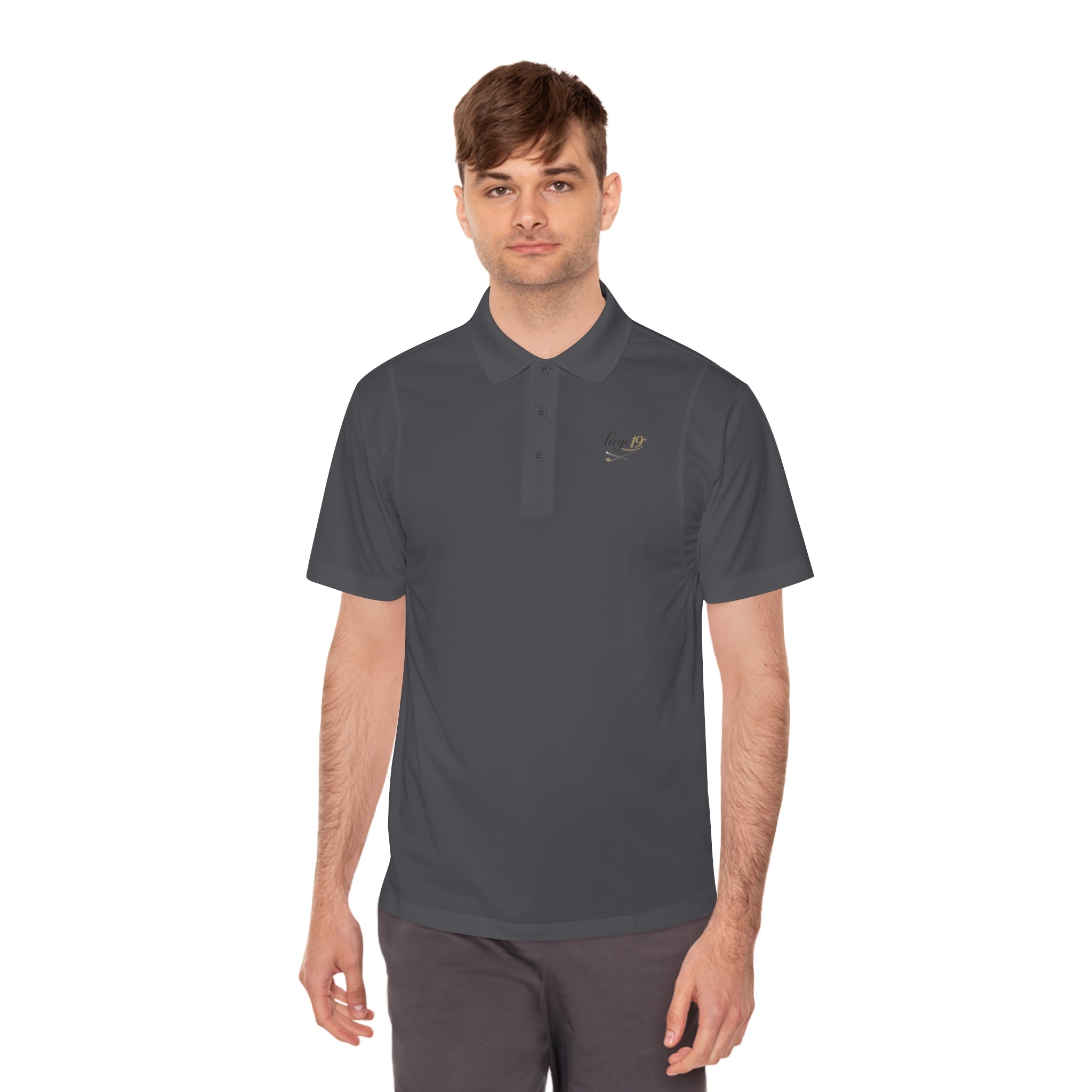 Golf Polo Shirt — "Progress Over Perfection" Hoyo 19 Performance Tee