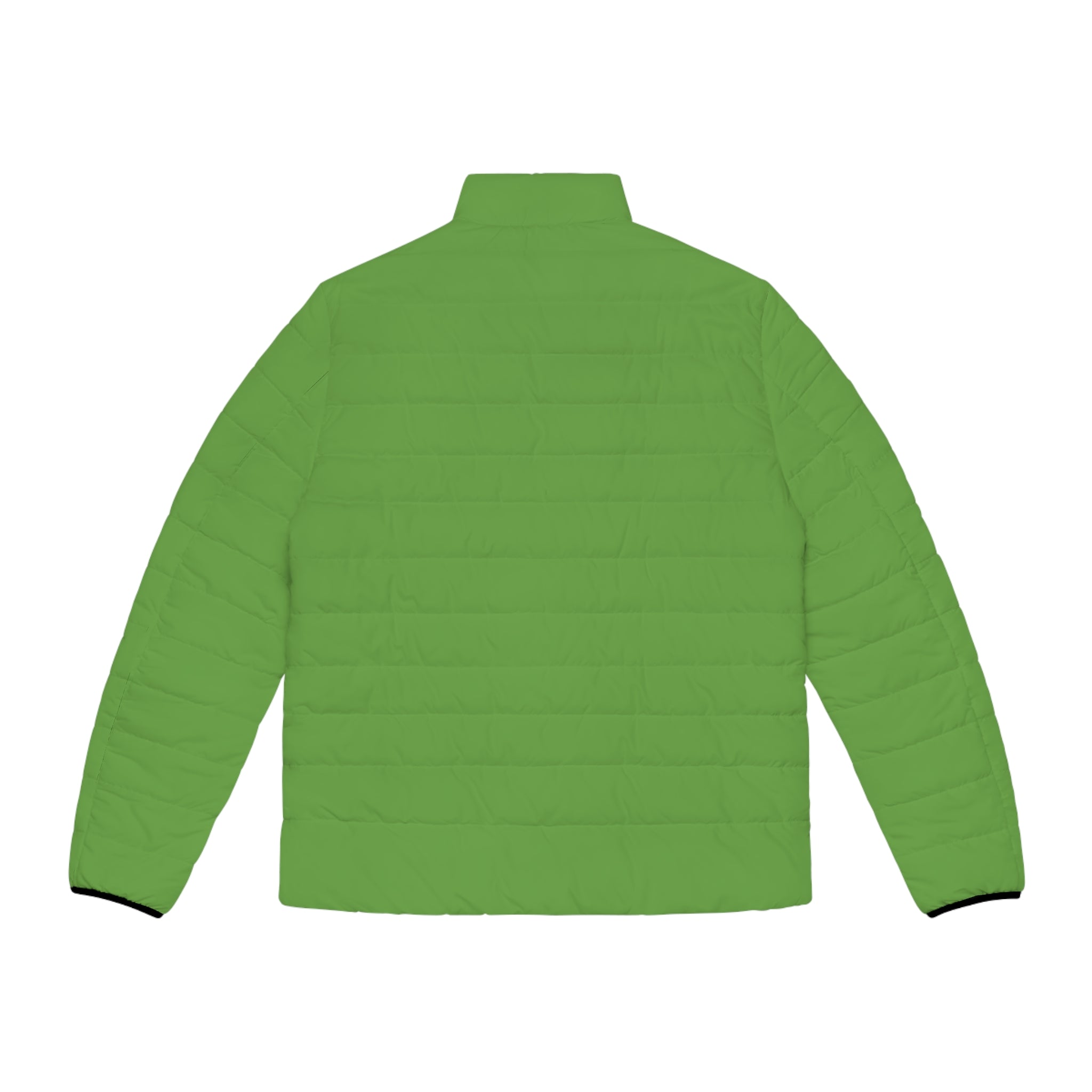 Golf Wave Puffer Jacket — Men's Green Golf Ball Design