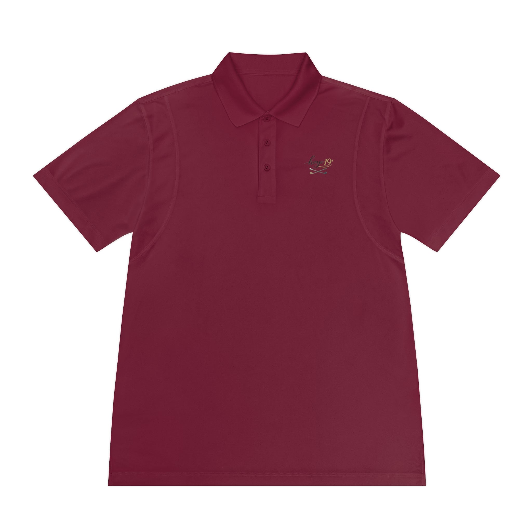 Golf Polo Shirt — "Progress Over Perfection" Hoyo 19 Performance Tee