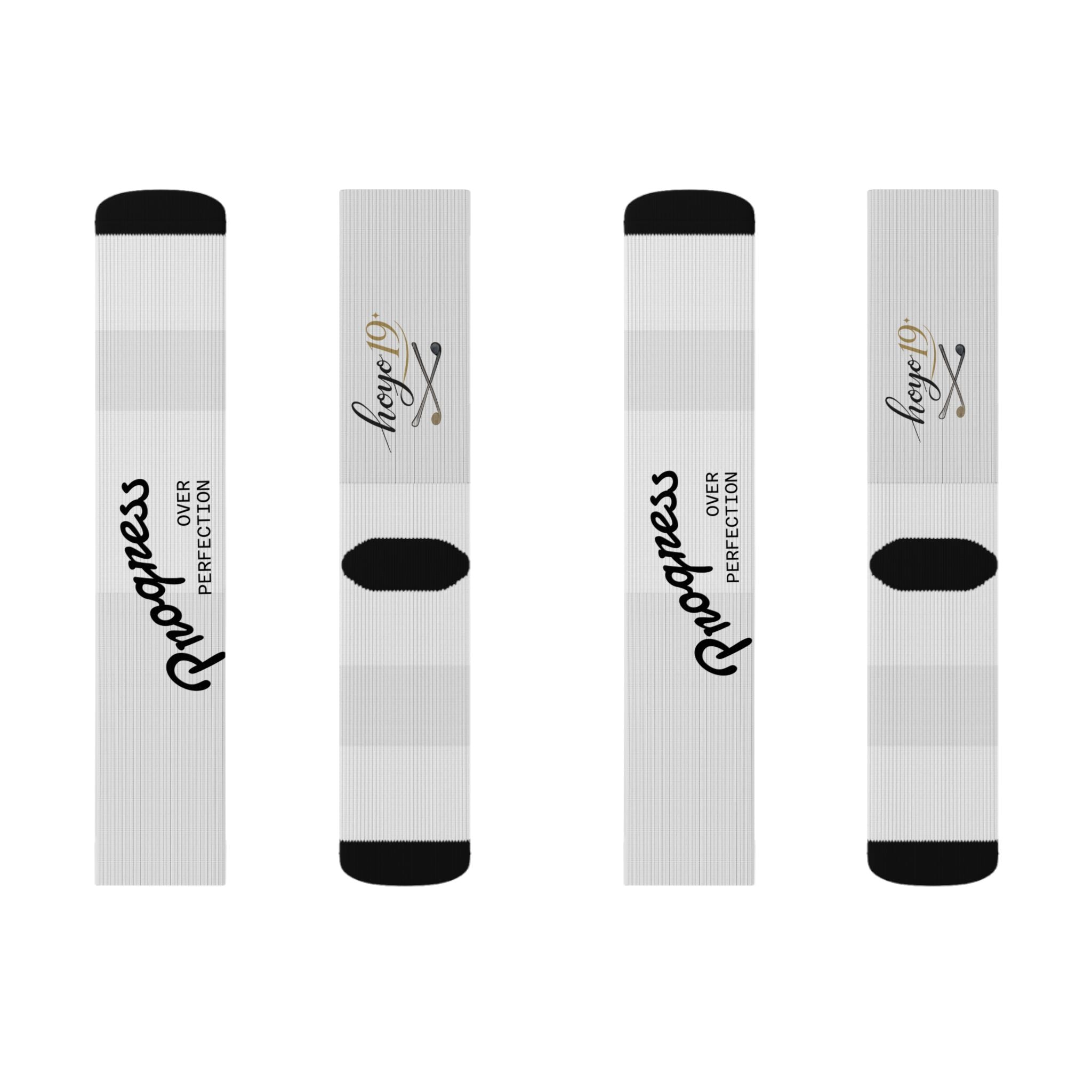 Progress Gym Socks — Motivational Sublimation Athletic Socks