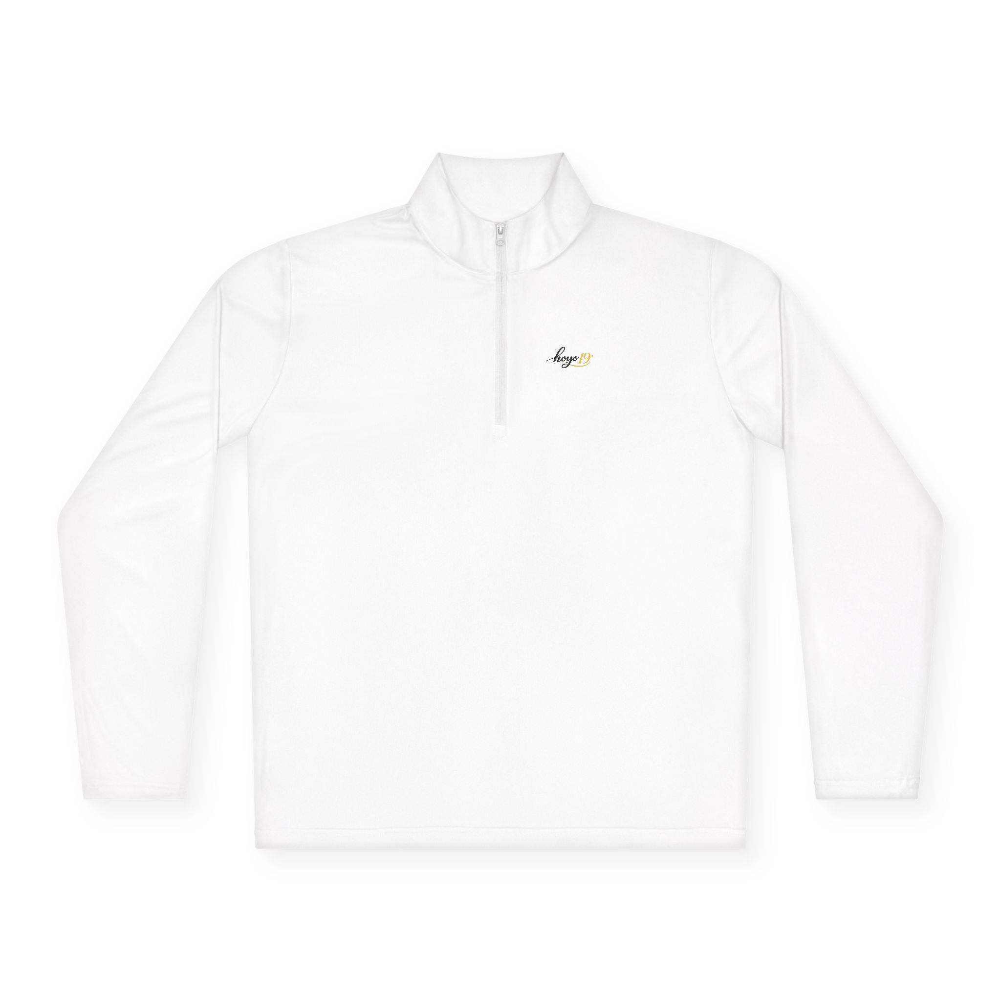 Quarter-Zip Pullover — Minimal Script Logo Chest