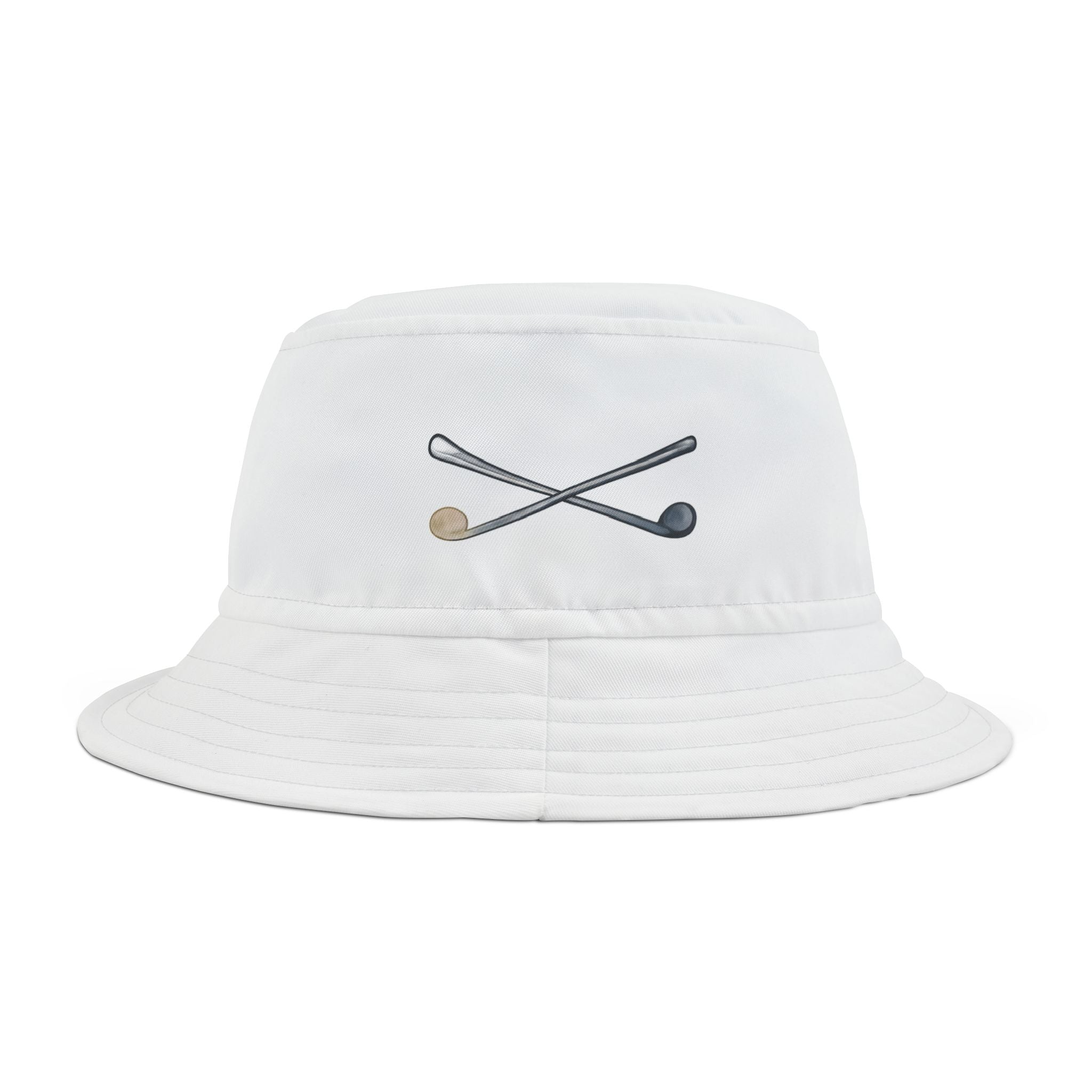 Golf Crossed Clubs Bucket Hat – Minimal Golf Logo Sun Hat