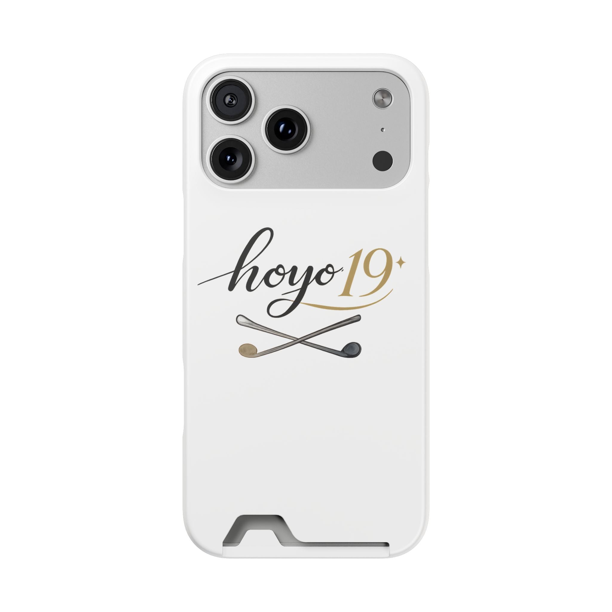 Hoyo 19+ Golf Phone Case with Card Holder — Slim Protective Wallet Case
